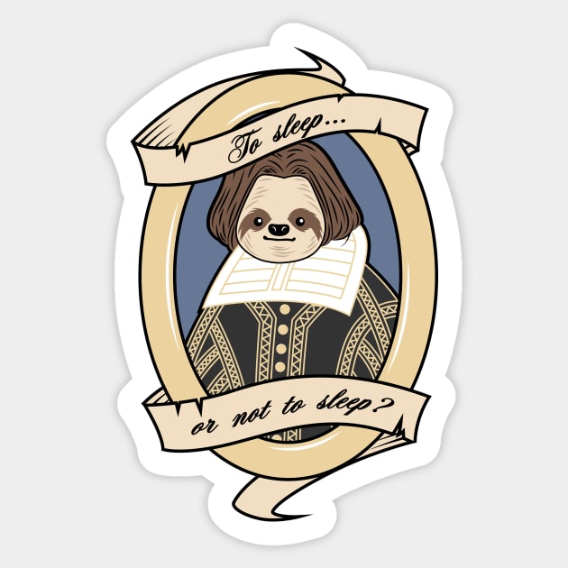 To Sleep or Not To Sleep Sticker by SlothgirlArt